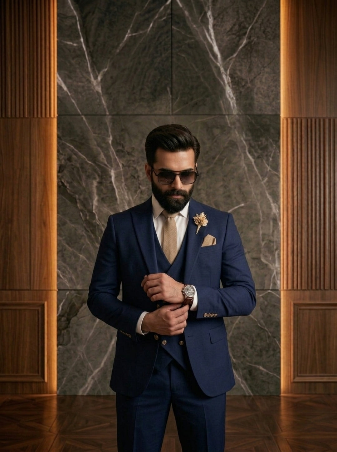 coat pants suit navy blue suit coat pant for men double breasted coat coat with straight pants 