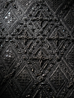 Black Diamond Embroidered pattern Wedding Sherwani | Hand Embroidery with Thread, Beads, Kora & Dabka