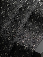 Black Machine Embroidered Sherwani with Hand Work & Black Organza Turban/Pagri