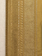 Mustard Thread Embroidered Wedding Sherwani with Golden Glitter Sequins