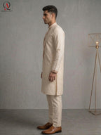 Men’s Staple Cotton Banarsi Kurta Pajama with Handmade Embroidery