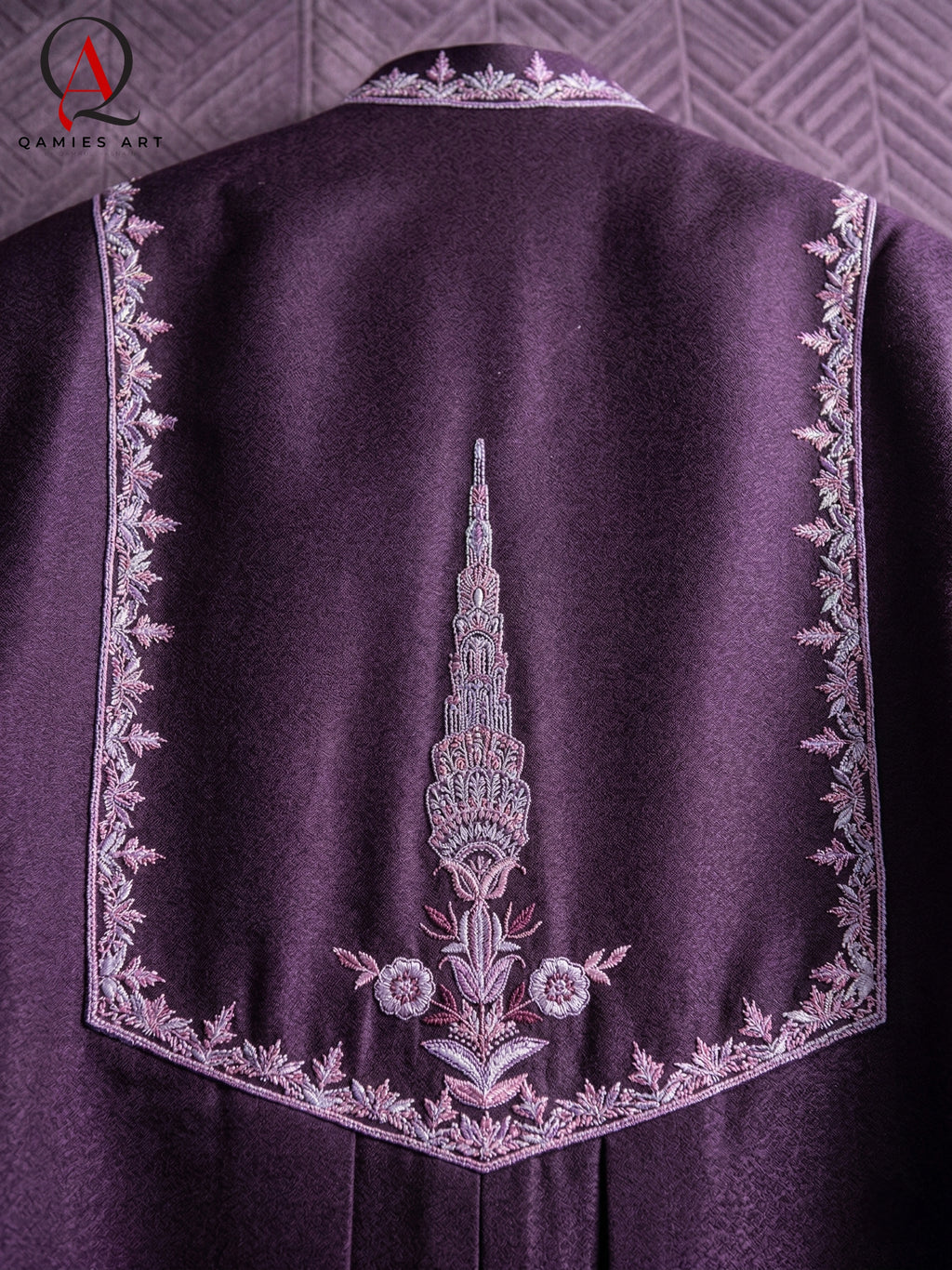 Purple Prince Coat with Handcrafted Embroidery & Matching Pants | Wedding & Formal Wear Prince Coat Style Outfit