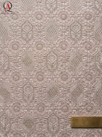Light Pink Waistcoat with Ivory Pattern Embroidery & Gold Sequins – Paired with Pink Cotton Silk Kurta & Trouser Set