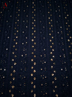 Navy Blue Festive Embroidered Kurta Pajama with Gold Sequins