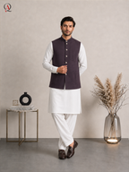 Imperial Suiting Fabric Purple Waistcoat