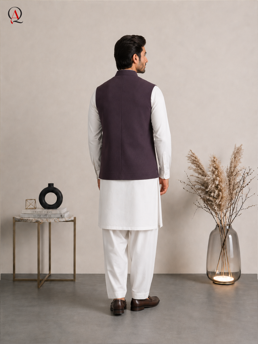 Imperial Suiting Fabric Purple Waistcoat